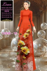 Vải áo dài hoa in 3D