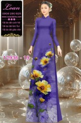 Vải áo dài hoa in 3D