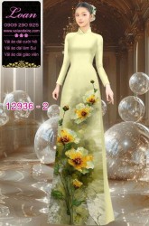 Vải áo dài hoa in 3D