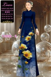 Vải áo dài hoa in 3D