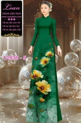 Vải áo dài hoa in 3D