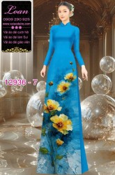 Vải áo dài hoa in 3D