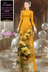 Vải áo dài hoa in 3D