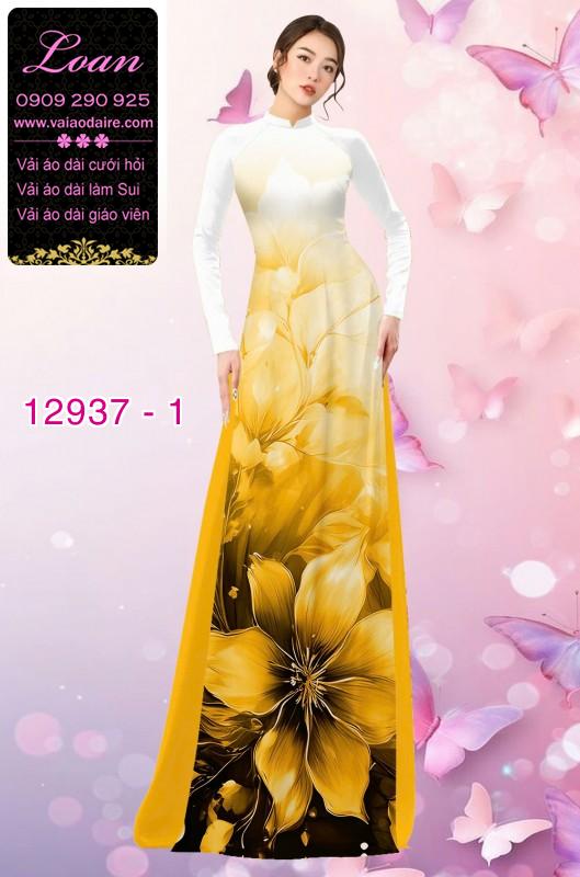 Vải áo dài hoa in 3D