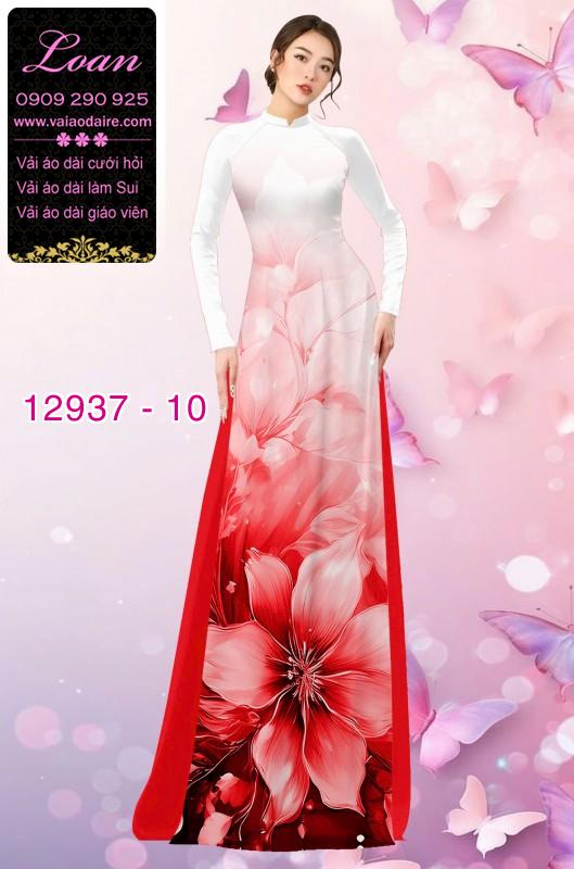 Vải áo dài hoa in 3D