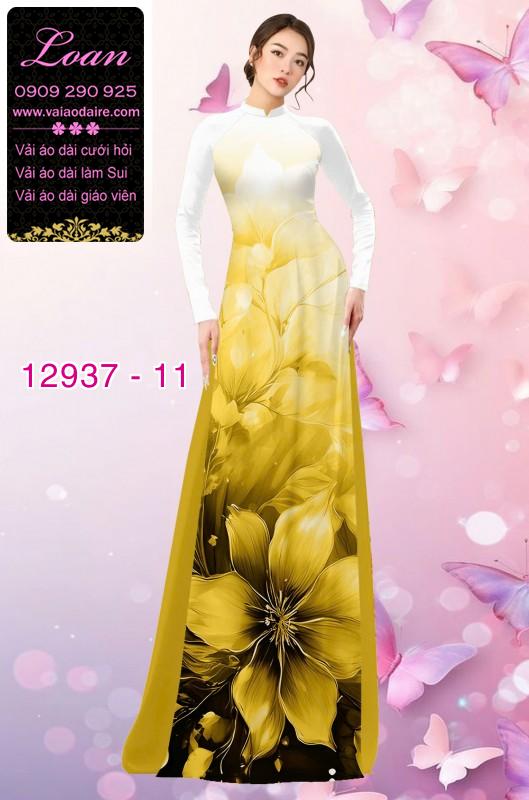 Vải áo dài hoa in 3D