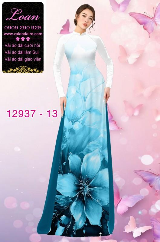 Vải áo dài hoa in 3D