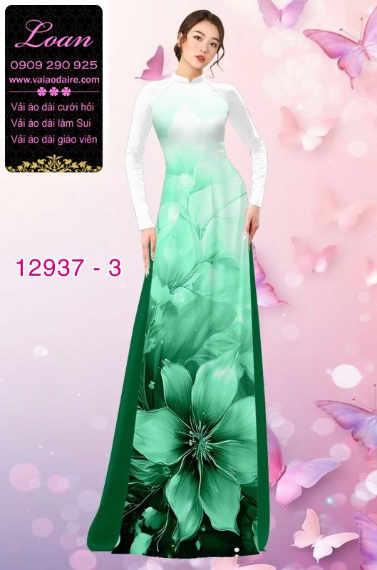 Vải áo dài hoa in 3D