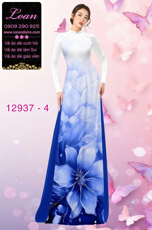 Vải áo dài hoa in 3D