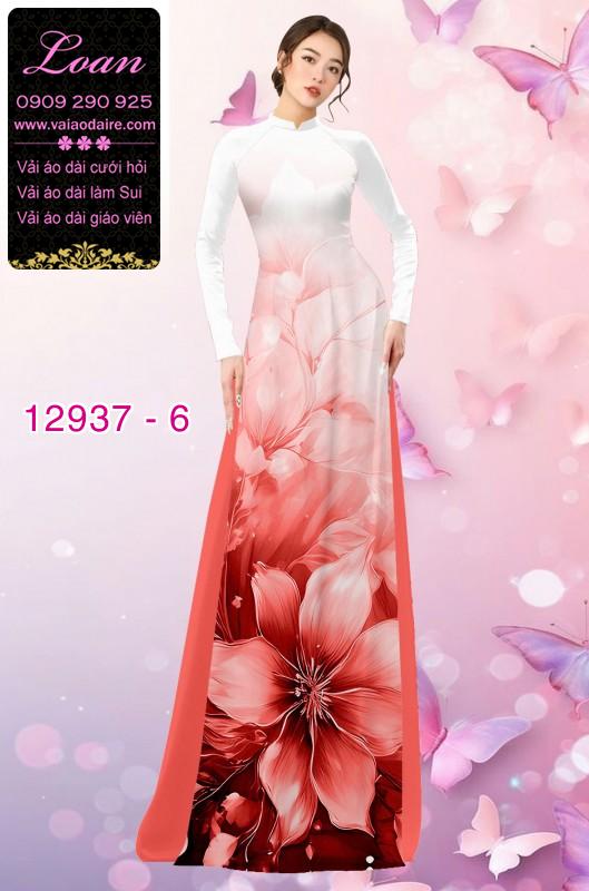 Vải áo dài hoa in 3D