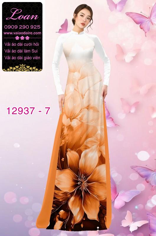 Vải áo dài hoa in 3D