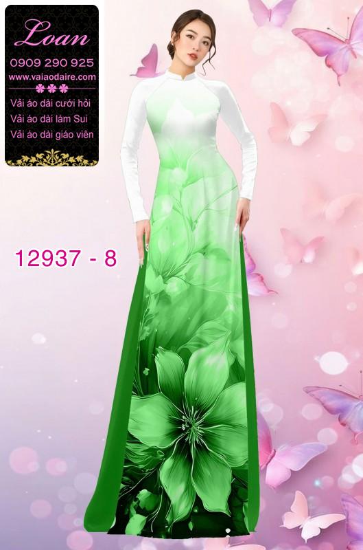 Vải áo dài hoa in 3D