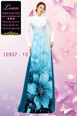 Vải áo dài hoa in 3D-