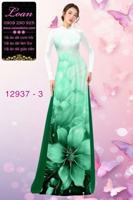 Vải áo dài hoa in 3D-