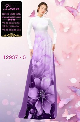 Vải áo dài hoa in 3D-
