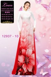 Vải áo dài hoa in 3D