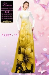 Vải áo dài hoa in 3D
