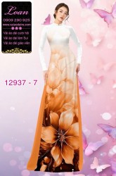 Vải áo dài hoa in 3D