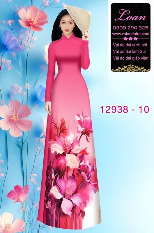 Vải áo dài hoa in 3D