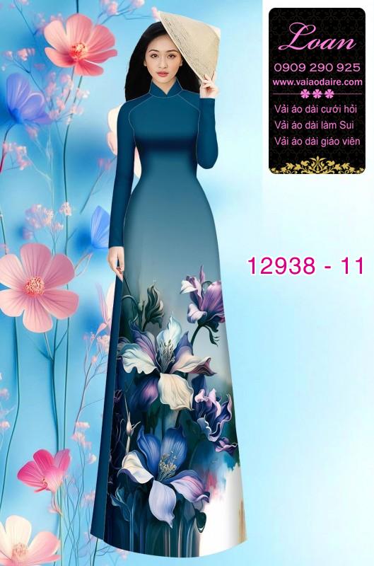 Vải áo dài hoa in 3D