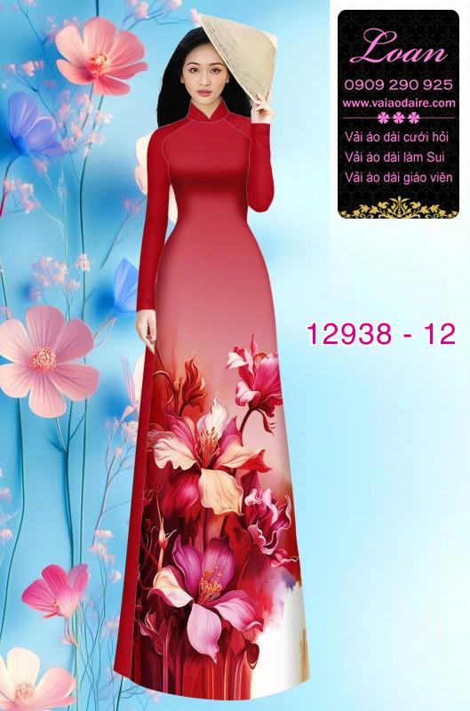 Vải áo dài hoa in 3D