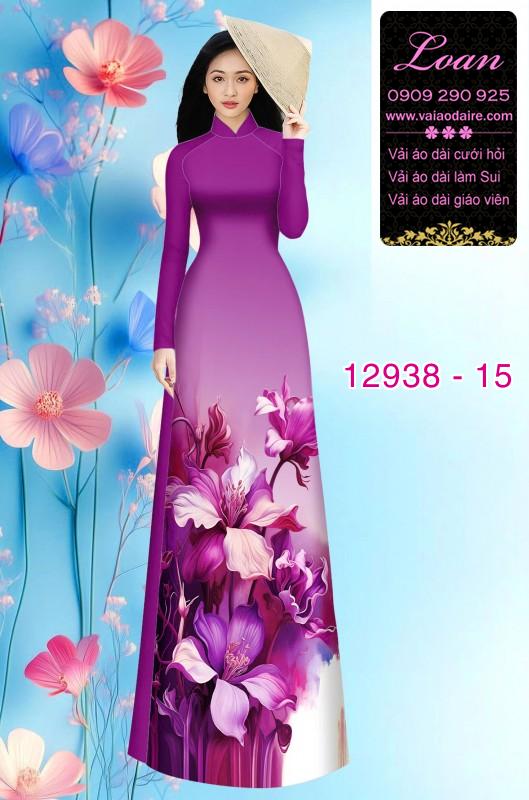 Vải áo dài hoa in 3D