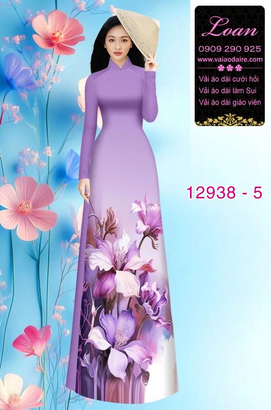 Vải áo dài hoa in 3D