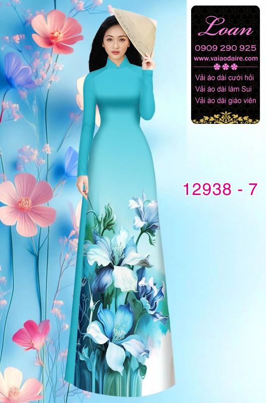 Vải áo dài hoa in 3D