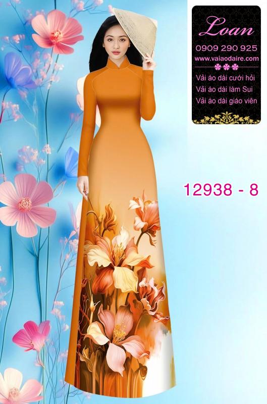 Vải áo dài hoa in 3D