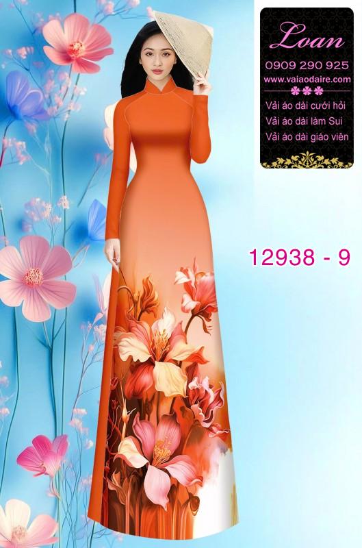 Vải áo dài hoa in 3D