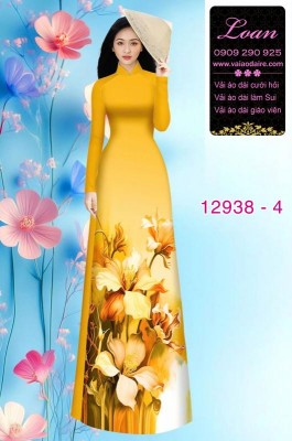 Vải áo dài hoa in 3D-DT 12938
