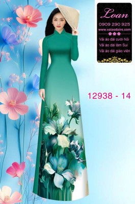 Vải áo dài hoa in 3D-