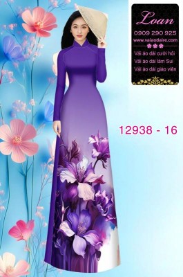 Vải áo dài hoa in 3D-