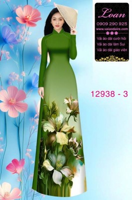 Vải áo dài hoa in 3D-
