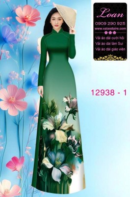 Vải áo dài hoa in 3D-DT 12938