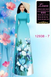 Vải áo dài hoa in 3D