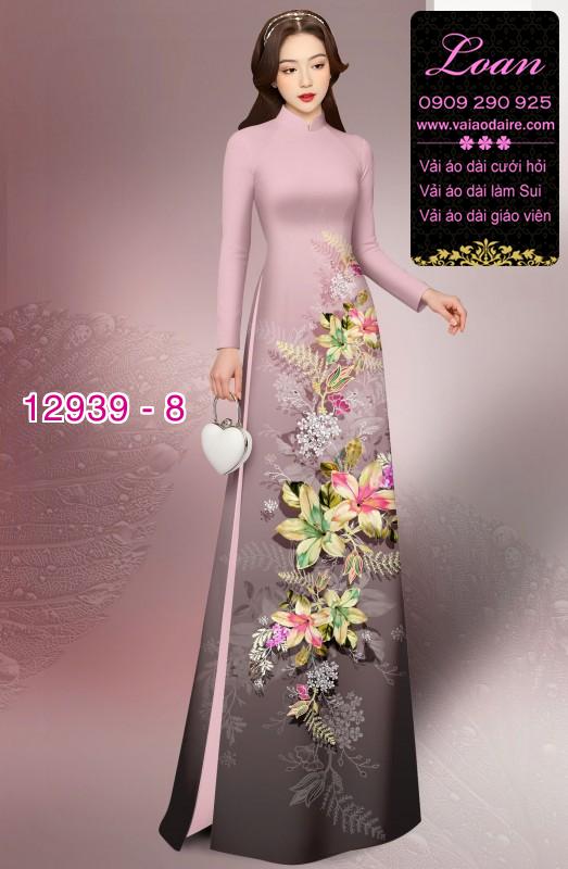 Vải áo dài hoa in 3D