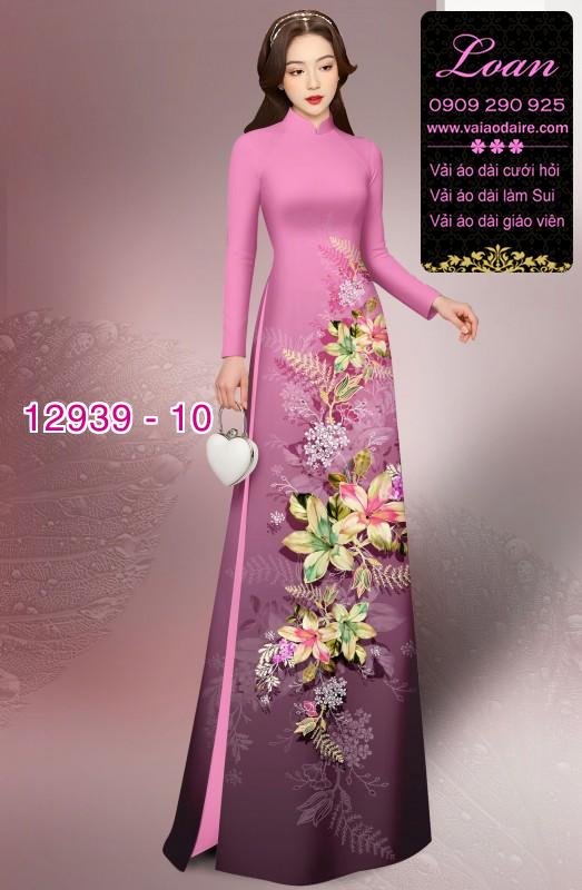 Vải áo dài hoa in 3D