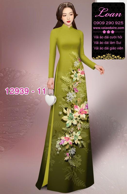 Vải áo dài hoa in 3D