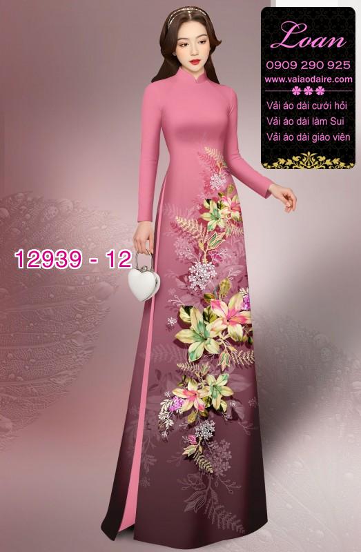 Vải áo dài hoa in 3D