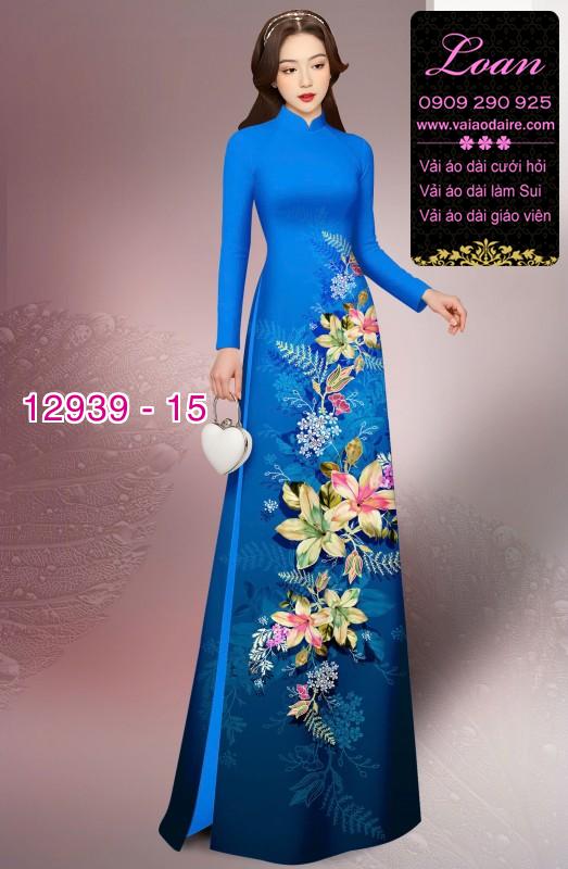 Vải áo dài hoa in 3D