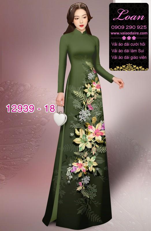 Vải áo dài hoa in 3D