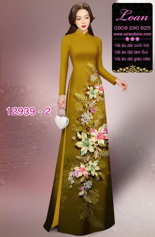 Vải áo dài hoa in 3D