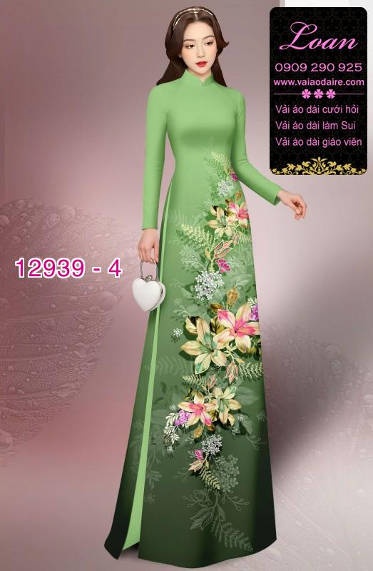 Vải áo dài hoa in 3D