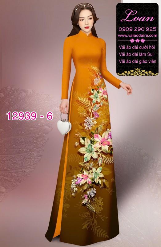 Vải áo dài hoa in 3D