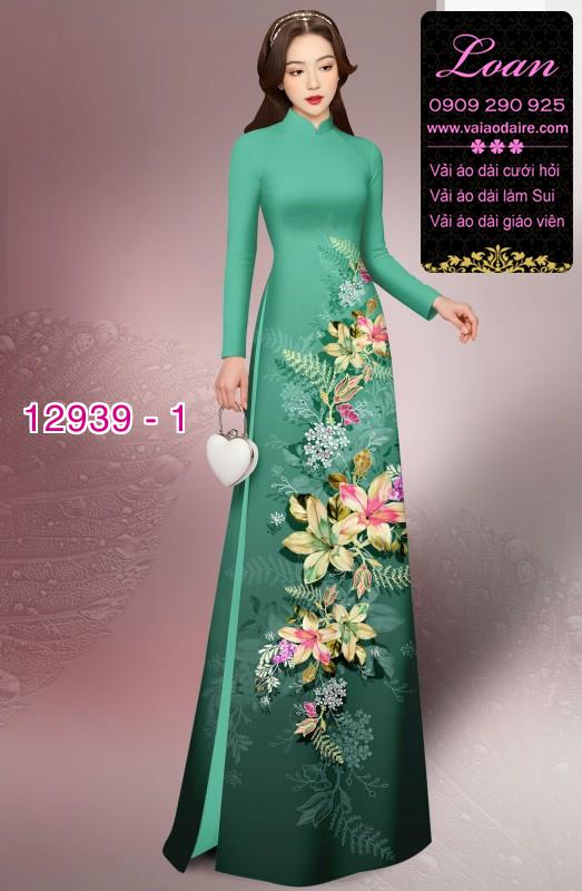 Vải áo dài hoa in 3D