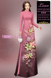 Vải áo dài hoa in 3D