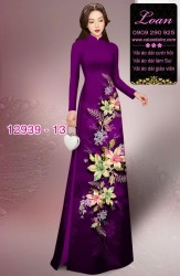 Vải áo dài hoa in 3D