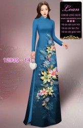 Vải áo dài hoa in 3D
