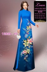 Vải áo dài hoa in 3D